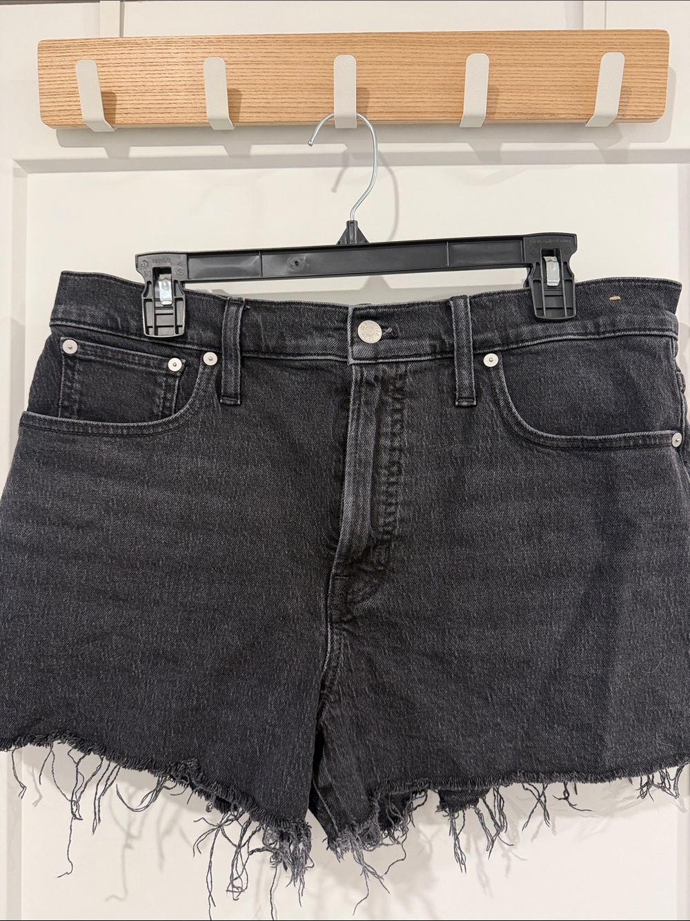 Madewell Black Denim Cutoff Jean Shorts